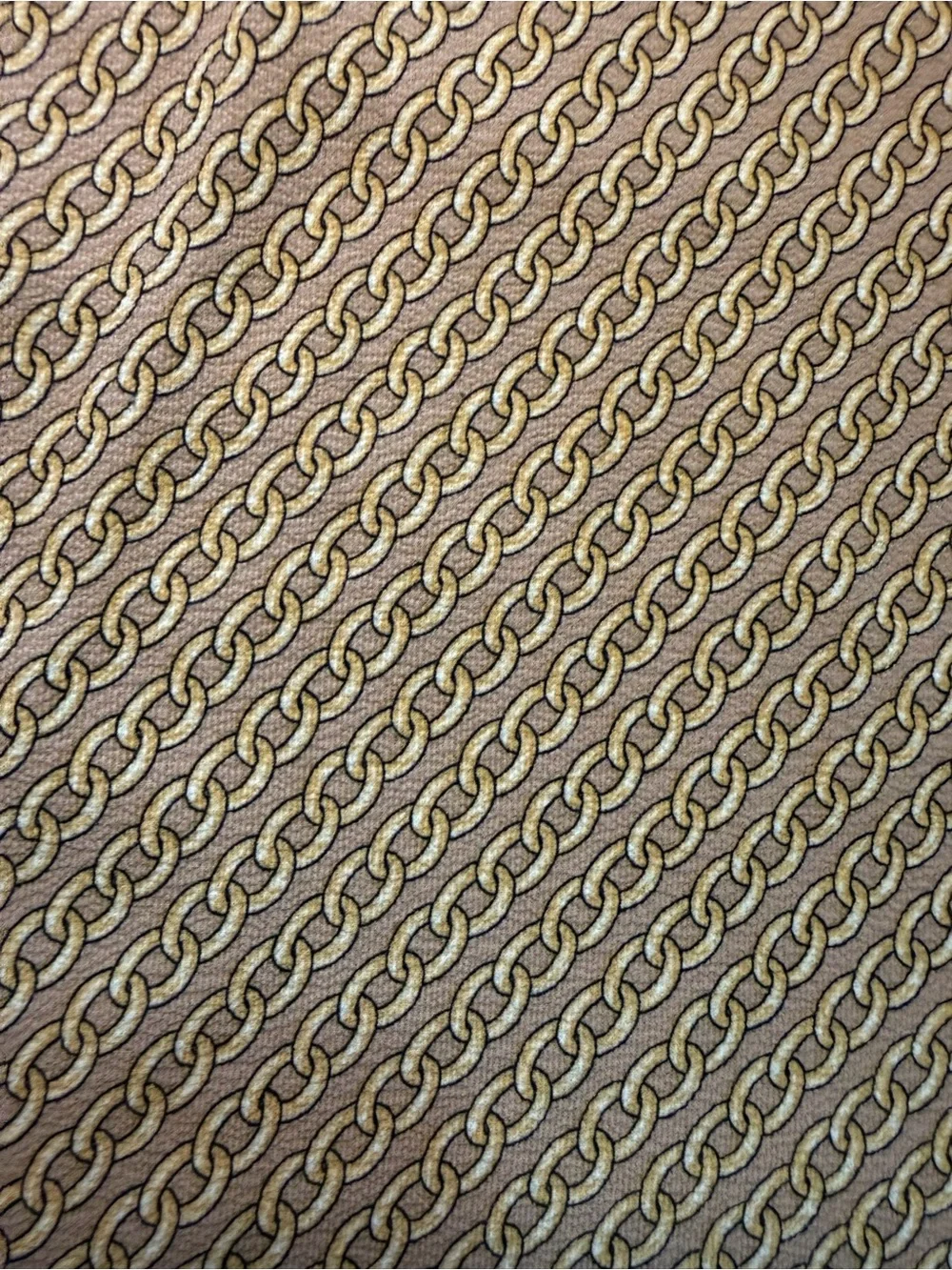 Michael Kors Mustard Printed V-Neck Tie-Sleeve Blouse M
